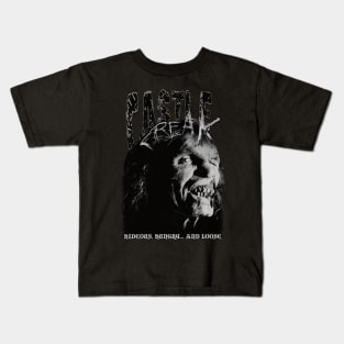 Castle Freak, Classic Horror (Black & White) Kids T-Shirt